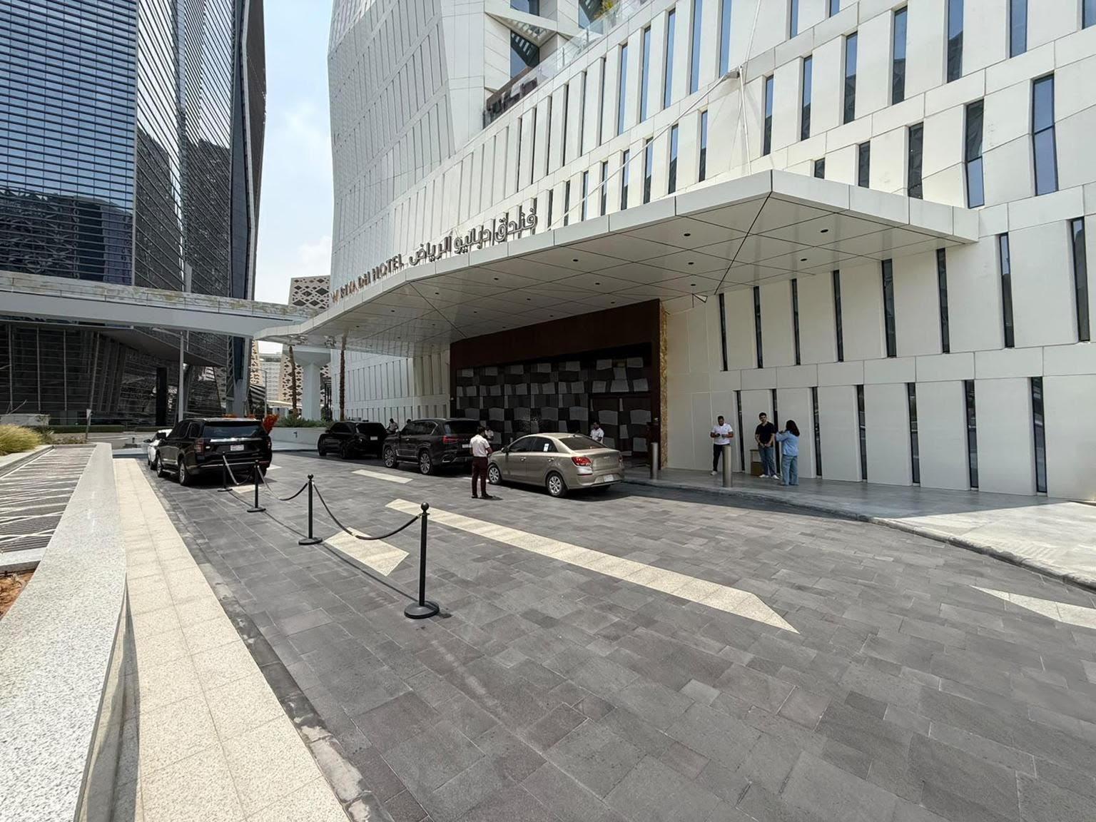 W Riyadh KAFD entrance facade at street level